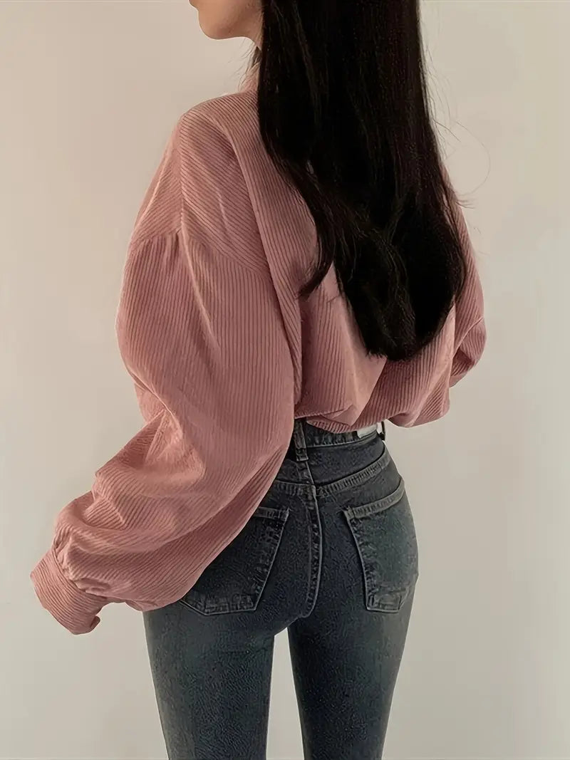 Fleece Loose Outerwear with Drawstring