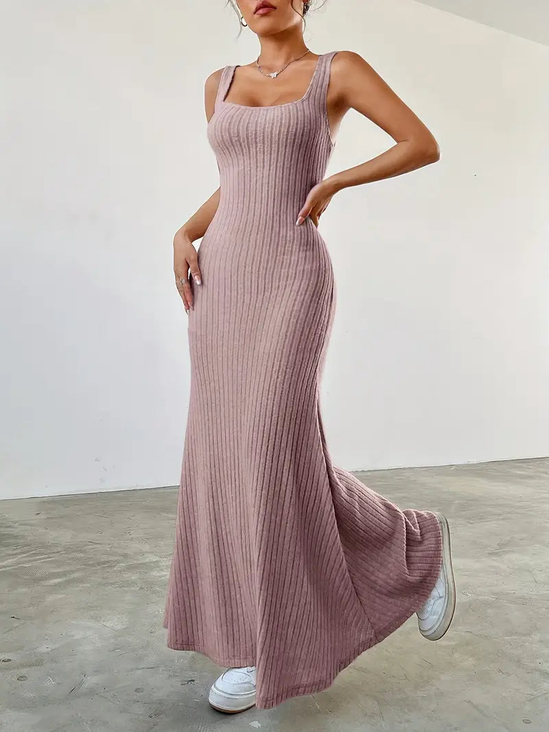 Elegant Ribbed Dress Set