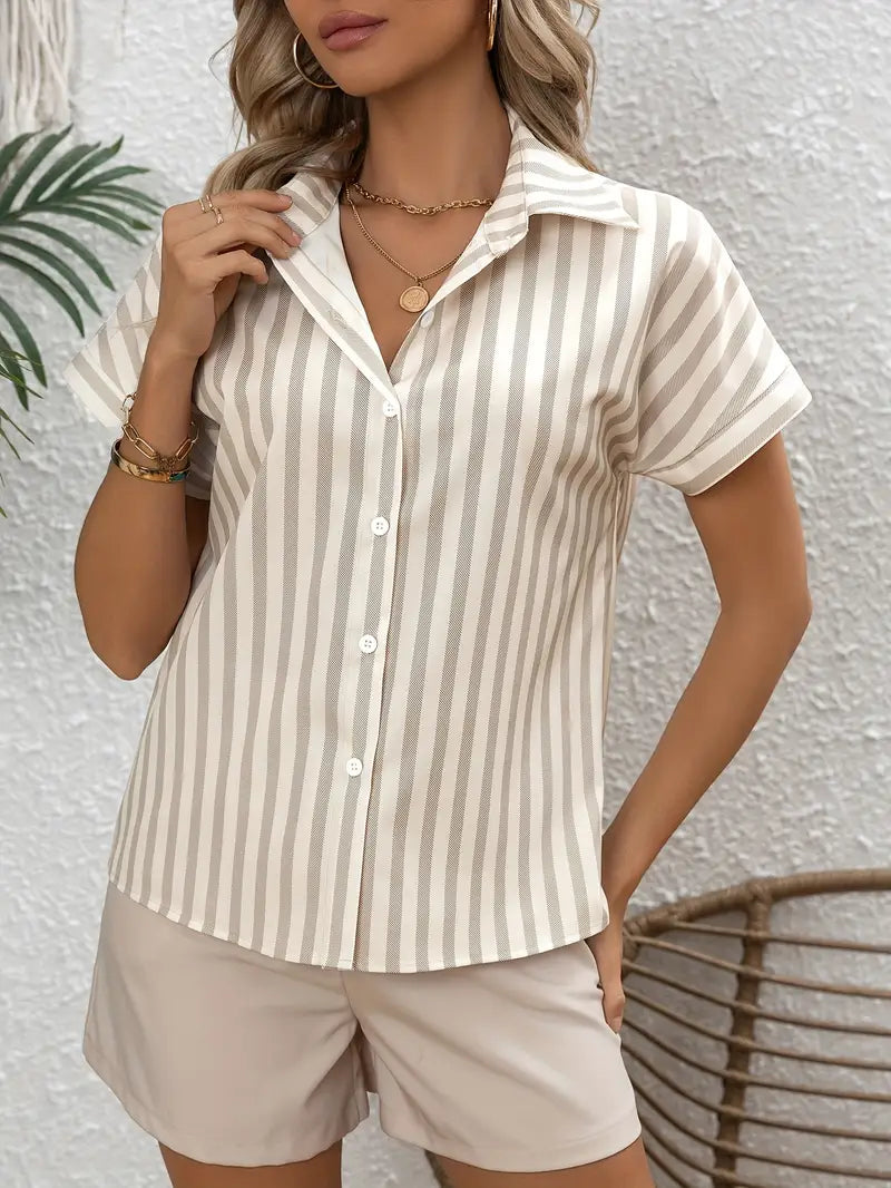 French Polo Shirt with Batwing Sleeves