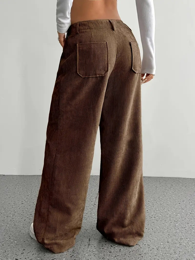 Wide Leg Corduroy Pants