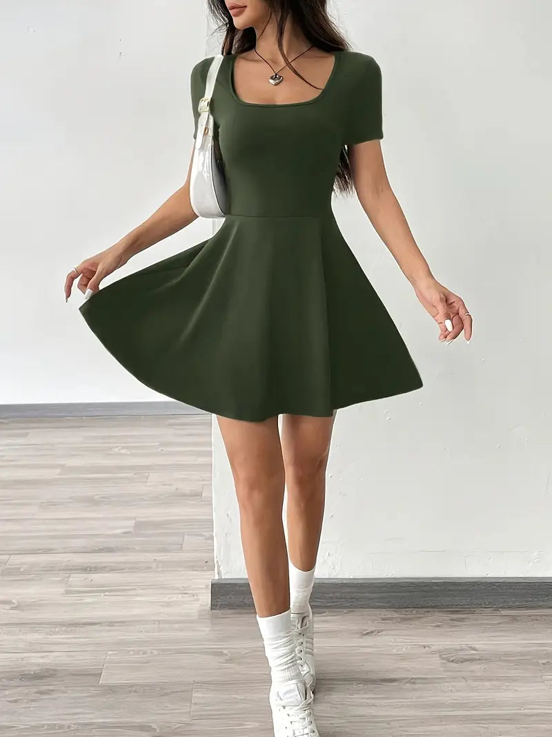 Casual Comfort Fit Women's Short Sleeve Dress