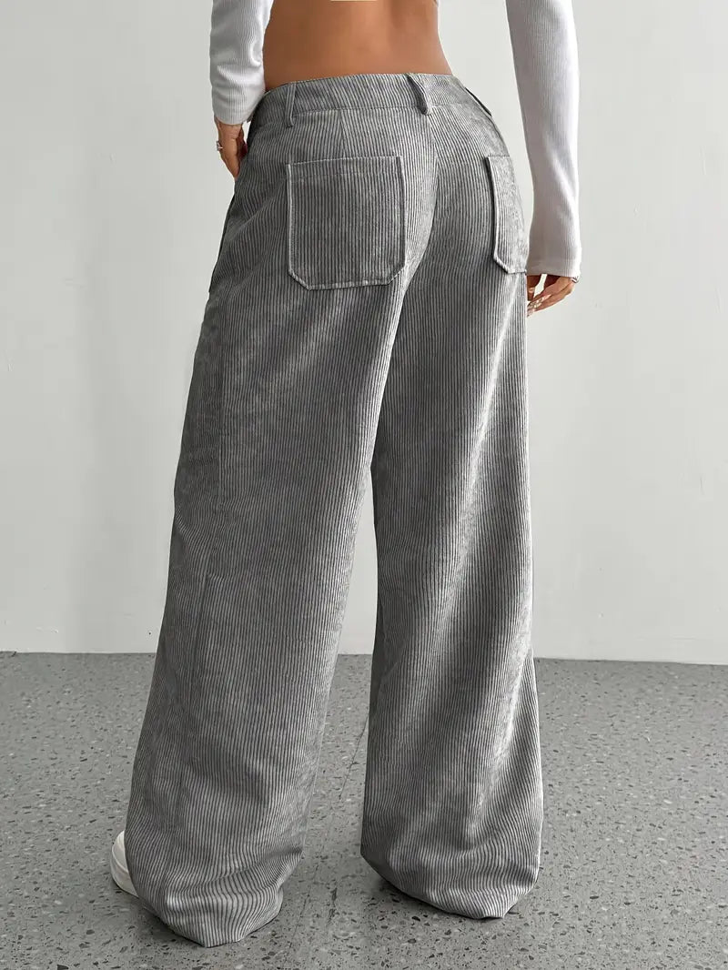 Wide Leg Corduroy Pants
