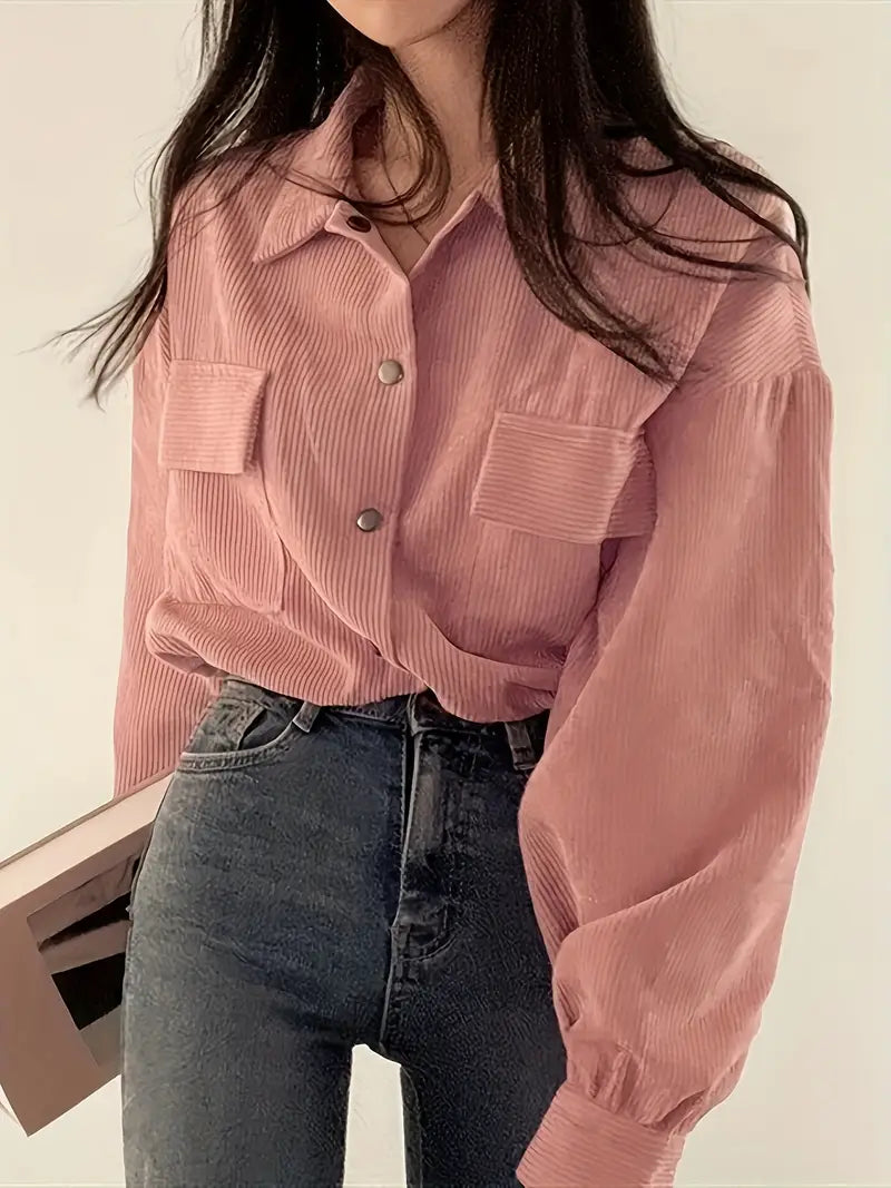 Fleece Loose Outerwear with Drawstring