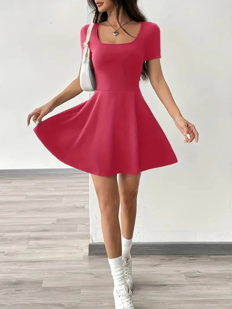 Casual Comfort Fit Women's Short Sleeve Dress