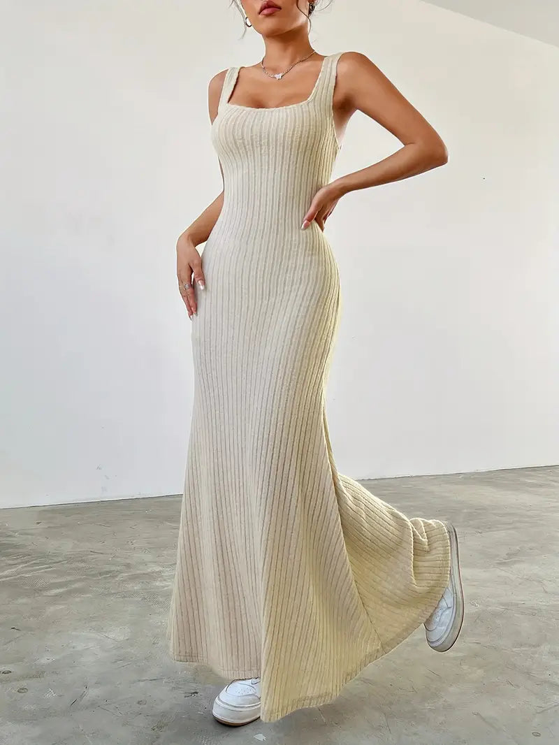 Elegant Ribbed Dress Set