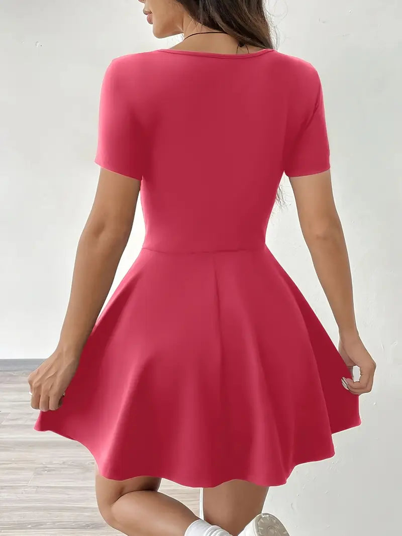 Casual Comfort Fit Women's Short Sleeve Dress