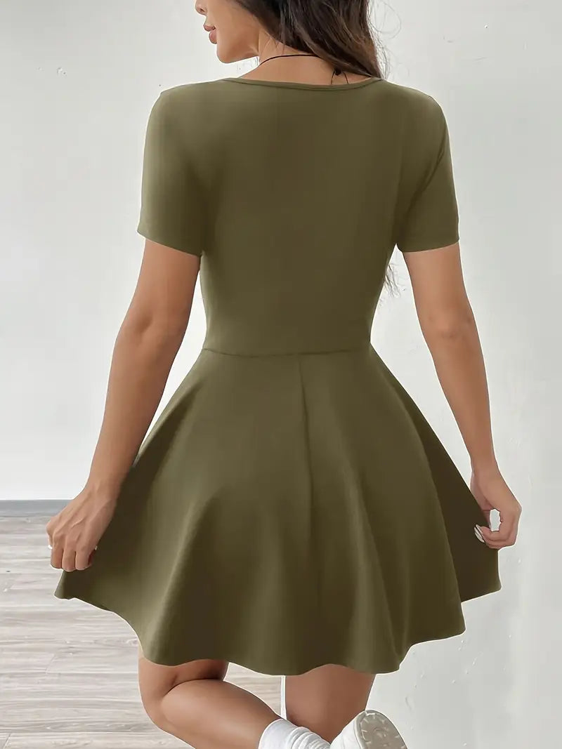Casual Comfort Fit Women's Short Sleeve Dress