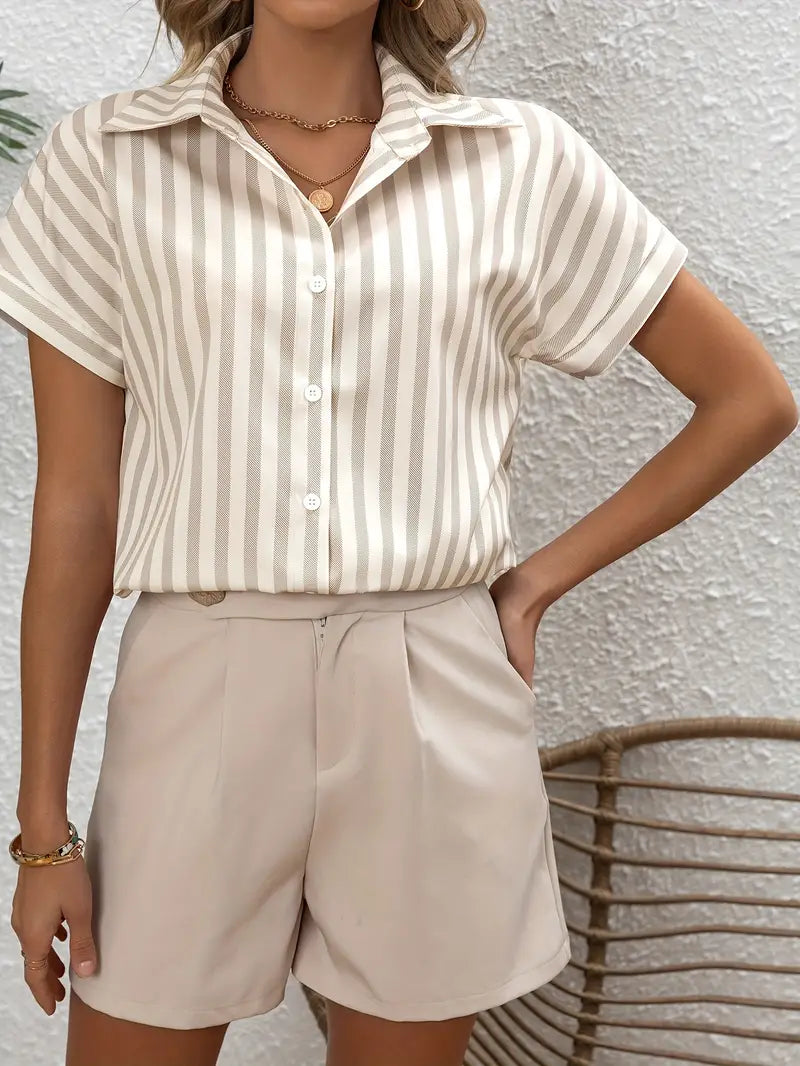 French Polo Shirt with Batwing Sleeves