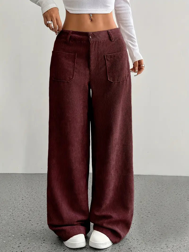 Wide Leg Corduroy Pants