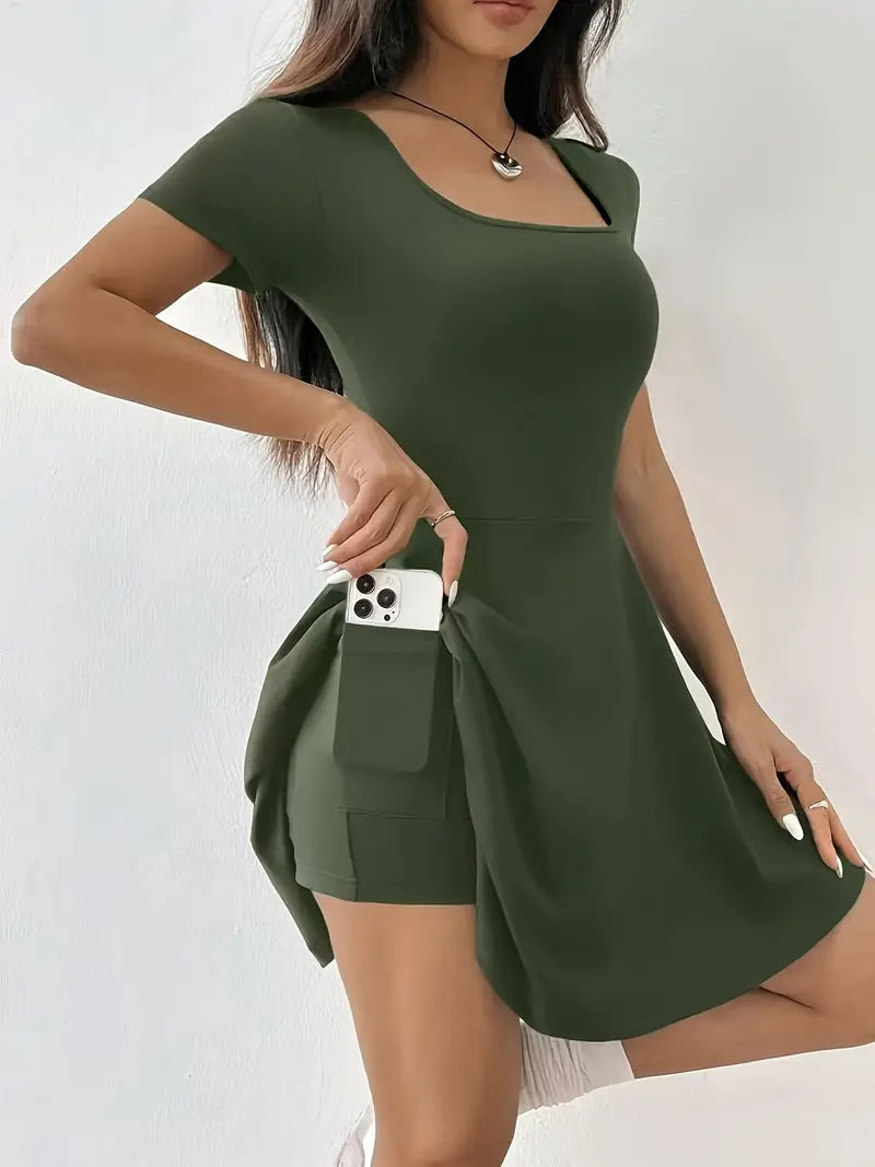 Casual Comfort Fit Women's Short Sleeve Dress