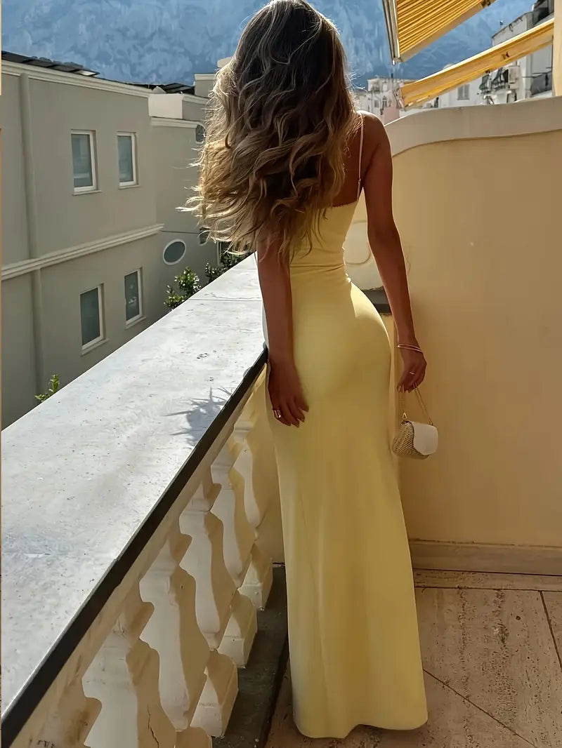 Sunset Sweetheart Neck Bodycon Dress