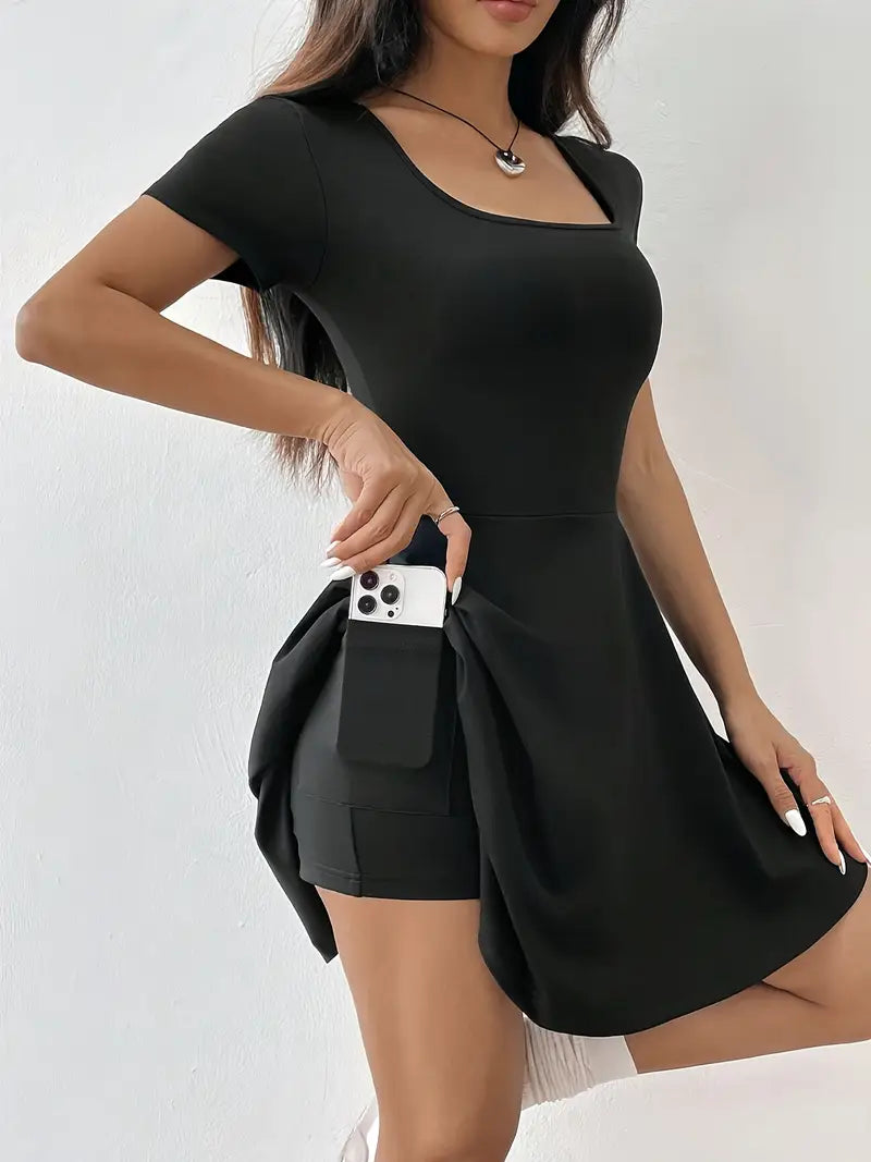 Casual Comfort Fit Women's Short Sleeve Dress