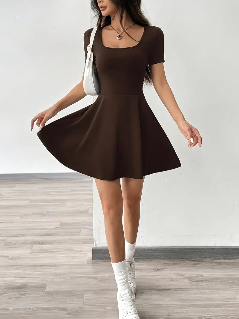Casual Comfort Fit Women's Short Sleeve Dress