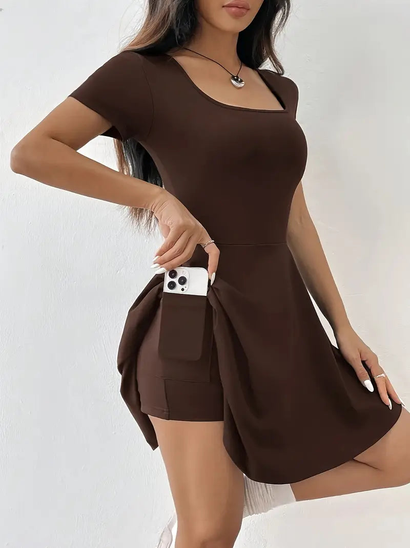 Casual Comfort Fit Women's Short Sleeve Dress